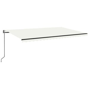 vidaXL Auvent rétractable automatique 500x350 cm Crème
