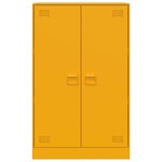 vidaXL Buffet jaune moutarde 67x39x107 cm acier