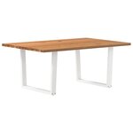 vidaXL Table à manger 180x120x74 cm bois de chêne massif rectangulaire