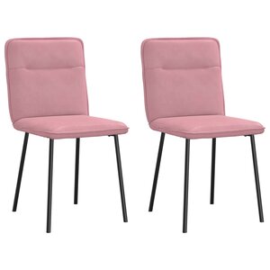 vidaXL Chaises à manger lot de 2 Rose Velours
