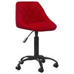 vidaXL Chaise de salle à manger Rouge bordeaux Velours