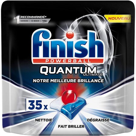 Pastilles Lave-Vaisselle Powerball Quantum Ultimate - 35 Tablettes FINISH