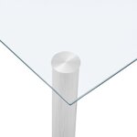 vidaXL Table à manger Transparent 120x60x75 cm Verre trempé