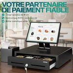 ACROPAQ Tiroir Caisse Compatible avec Caisse Enregistreuse RJ11  41x42x12 - 8 compartiments Monnaie & 4 à Billets  Insert Amovible