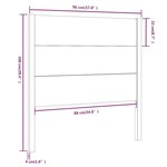 vidaXL Tête de lit Noir 96x4x100 cm Bois massif de pin