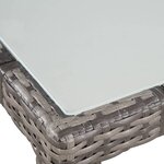 vidaXL Ensemble à manger d'extérieur 5Pièces coussins résine tressée gris