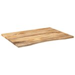 vidaXL Dessus de bureau avec courbe 100x80x2 5 cm manguier massif brut