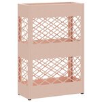 vidaXL Porte-parapluie avec stockage Rose 28 x 12 x 41 cm Acier