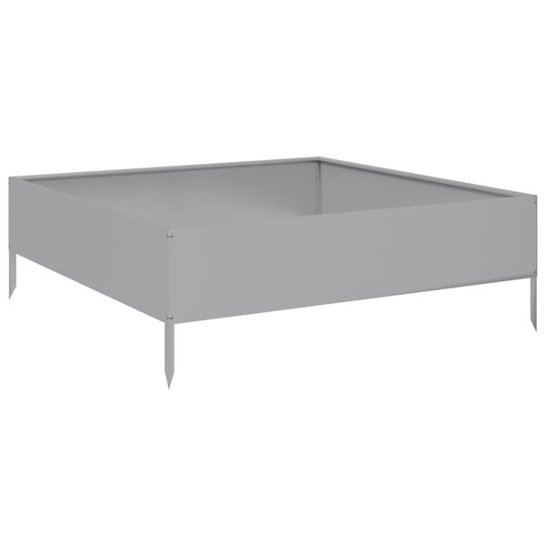 vidaXL Lit surélevé de jardin 100x100x33 5 cm acier inoxydable