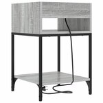 vidaXL Cabinet de chevet 2 Pièces Gris Sonoma 40 x 40 x 61 cm