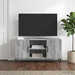 vidaXL Meuble TV Sonoma gris 102 x 34 5 x 50 cm Bois d'ingénierie