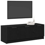vidaXL Meuble TV Chêne noir 102 x 35 x 36 5 cm Bois d'ingénierie