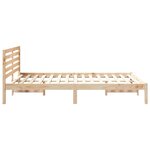 vidaXL Cadre de lit Marron 140 x 220 cm Bois massif en pin