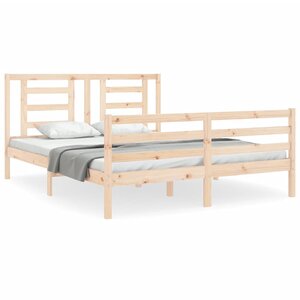 vidaXL Cadre de lit sans matelas 160x200 cm bois massif