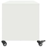 vidaXL Meuble TV blanc 100 5x39x43 5 cm acier