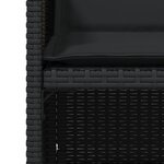 vidaXL Chaises de jardin lot de 4 avec coussins noir résine tressée
