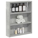 vidaXL Armoire murale de salle de bain Gris Béton 40 x 10 x 50 cm