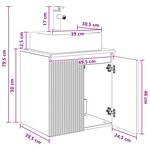 vidaXL Vanité de lavabo mural Noir 49 5 x 41 x 62 5 cm