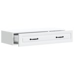 vidaXL Table d'appoint murale Blanc 87 5 x 34 5 x 17 cm