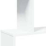 vidaXL Bibliothèque séparateur de pièce à 4 niveaux Blanc 70 x 24 x 129 cm Bois d'ingénierie