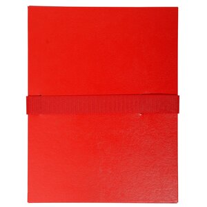 Chemise Dos Extensible Balacron Et Sangle Scratch. - Rouge - X 10 - Exacompta