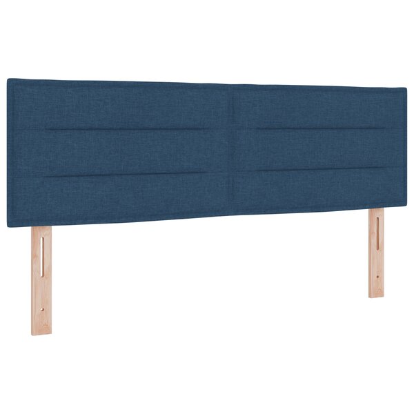 Tête de lit vidaXL Design Lignes Bleu 160 cm Tissu