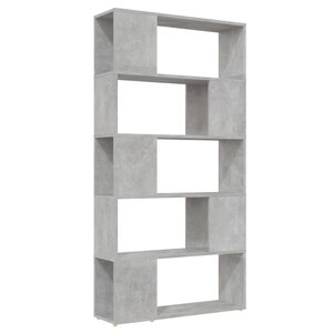 vidaXL Bibliothèque de séparation Gris béton 80x24x155 cm