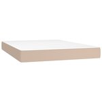 vidaXL Sommier à lattes de lit avec matelas LED Cappuccino 140x200 cm