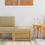 vidaXL Pouf d'Extérieur Bois d'Acacia Massif Blanc
