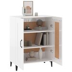 vidaXL Buffet Blanc brillant 69 5x34x90 cm Bois d'ingénierie