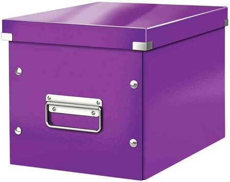 Boîte de rangement Click & Store WOW Cube L, violet LEITZ