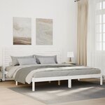 vidaXL Cadre de lit extra long sans matelas 180x220 cm bois massif