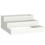 vidaXL Cache-pot de jardin Blanc 90 x 90 x 35 cm Acier