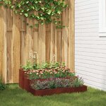 vidaXL Cache-pot de jardin Rouillé 90 x 90 x 35 cm Acier patiné