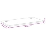 vidaXL Dessus de bureau 100x50x2 5 cm bambou