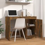vidaXL Bureau Chêne fumé 100x50x76 cm Bois d'ingénierie