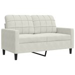 vidaXL Ensemble de canapés 3 Pièces avec coussins Crème Velours