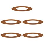 vidaXL Anneaux d'arbre plats 5 Pièces Marron Ø40 / 70 cm