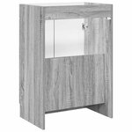 vidaXL Armoire sous évier de salle de bain Sonoma gris