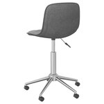 vidaXL Chaise pivotante de salle à manger Gris clair Tissu