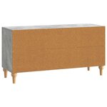 vidaXL Meuble TV 99 x 34 5 x 50 cm Gris béton Bois d'ingénierie