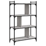 vidaXL Bibliothèque à 4 niveaux sonoma gris 76x32x123 cm