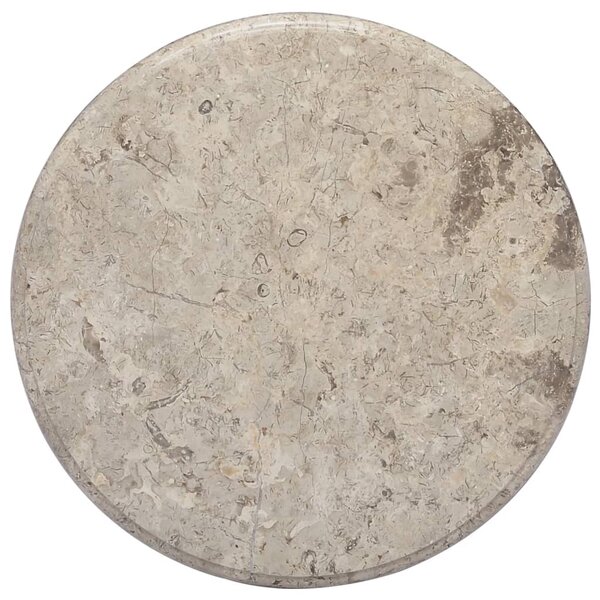 vidaXL Dessus de table Gris Ø50x2 5 cm Marbre