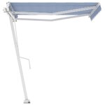 vidaXL Auvent automatique sur pied 350x250 cm Bleu/Blanc