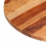 vidaXL Dessus de table bois massif d'acacia rond 25-27 mm 70 cm