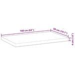 vidaXL Dessus de bureau fini à l'huile 160x50x4cm bois d'acacia massif