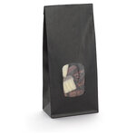 Sachet kraft noir à fenêtre 10 x 29 x 5 5 cm (lot de 100)