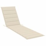 vidaXL Chaises longues lot de 2 avec table et coussin Bois teck solide