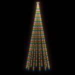 vidaXL Arbre de Noël cône 732 LED Colorées 160x500 cm