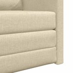 vidaXL Canapé-lit avec coussin Crème 74 x 77 x 81 cm tissu